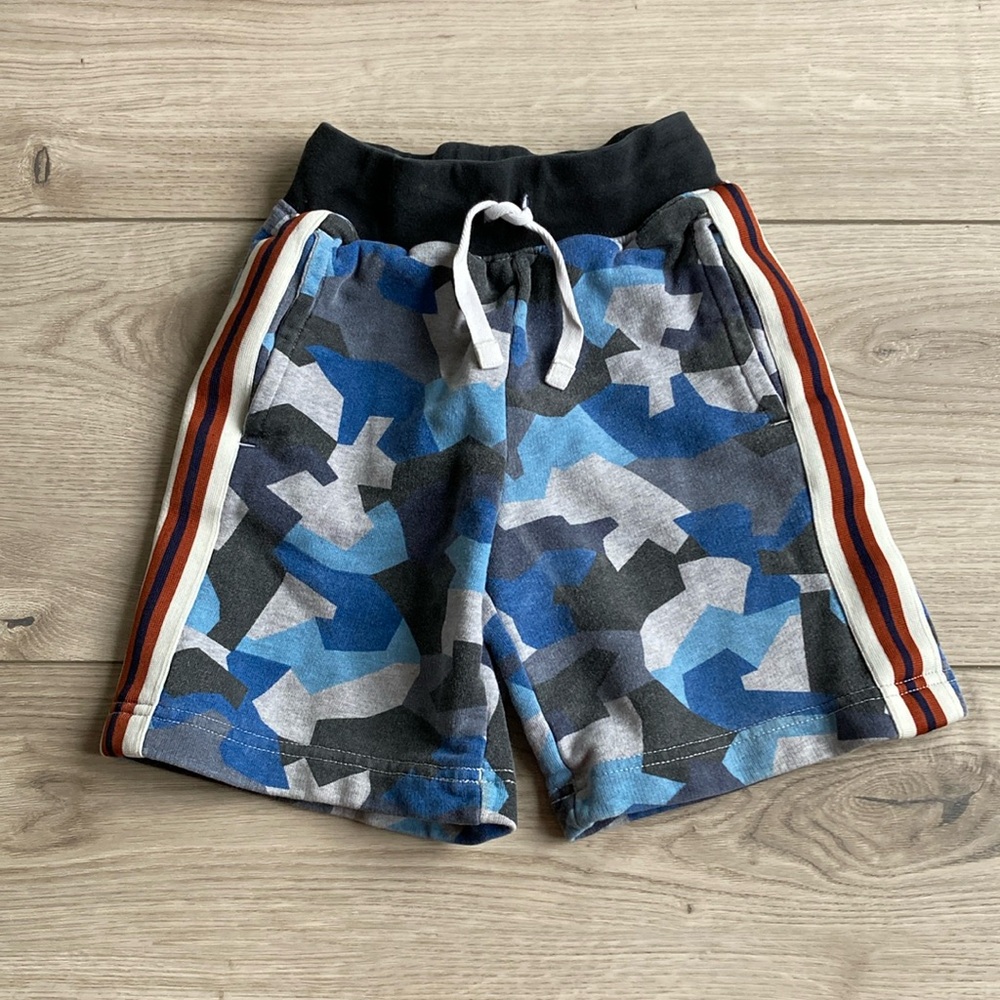 Hanna Andersson Shorts US 4 Boys Toddler 100% Cotton red white blue EUC